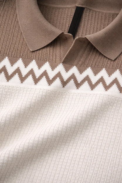 Half Sleeve Strip Polo T-Shirt