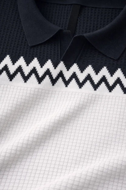 Half Sleeve Strip Polo T-Shirt