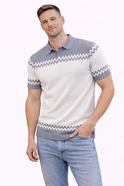 Half Sleeve Strip Polo T-Shirt