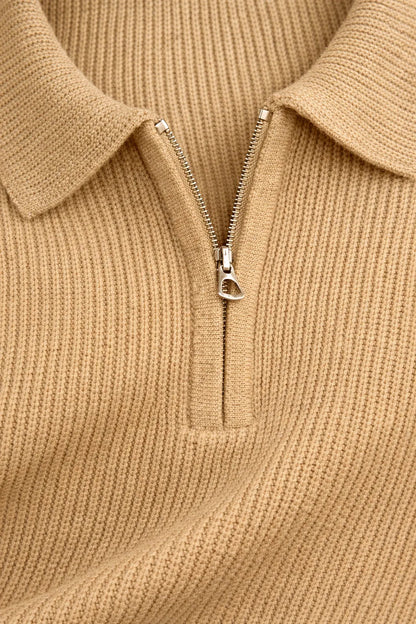 BARRONZ STRIPPED FULL SLEEVE T-SHIRT WITH COLLAR
