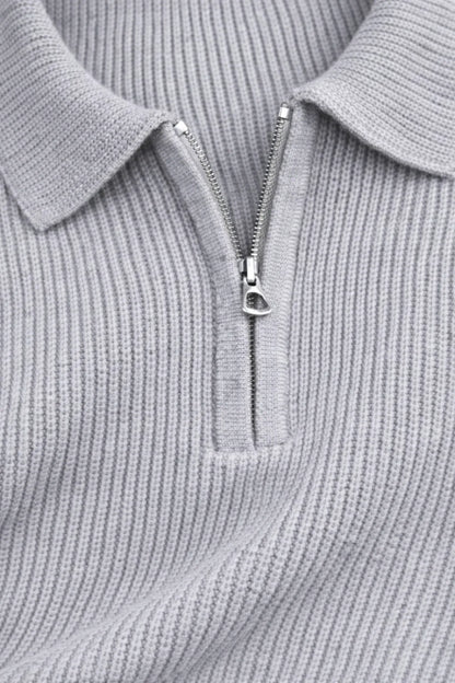 BARRONZ STRIPPED FULL SLEEVE T-SHIRT WITH COLLAR