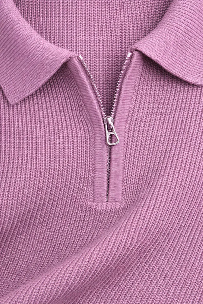 BARRONZ STRIPPED FULL SLEEVE T-SHIRT WITH COLLAR