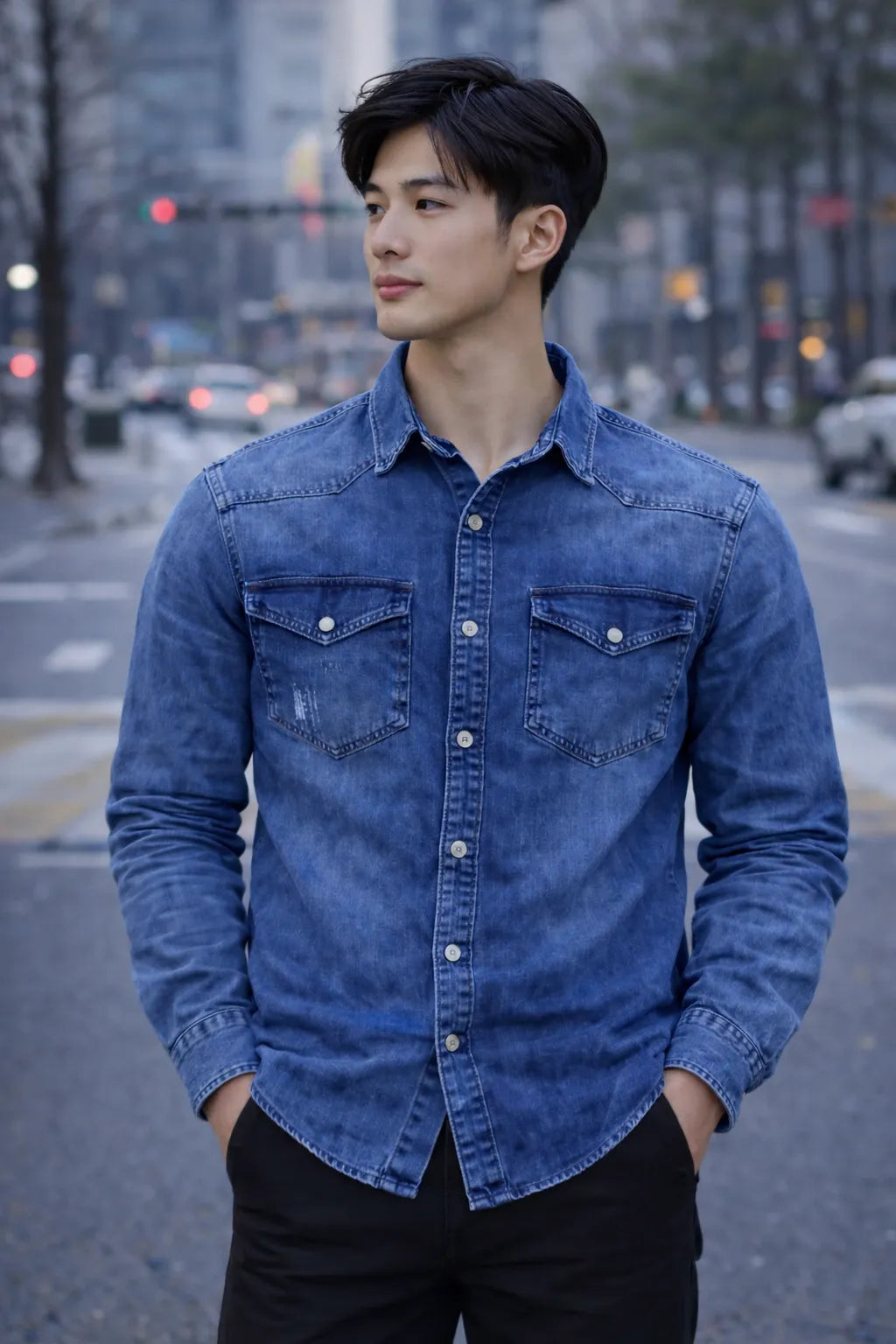 Barronz Denim Double Pocket Shirt