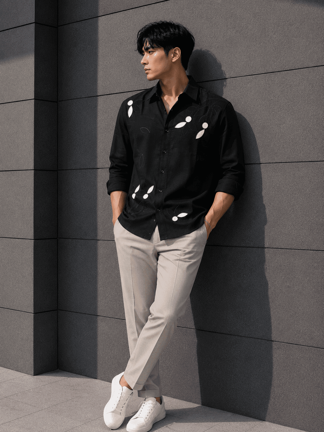 Men’s Floral Linen Shirt – Premium Relax Fit Casual Shirt