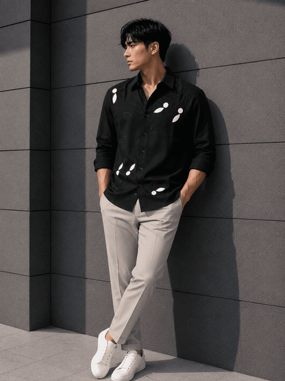 Men’s Floral Linen Shirt – Premium Relax Fit Casual Shirt