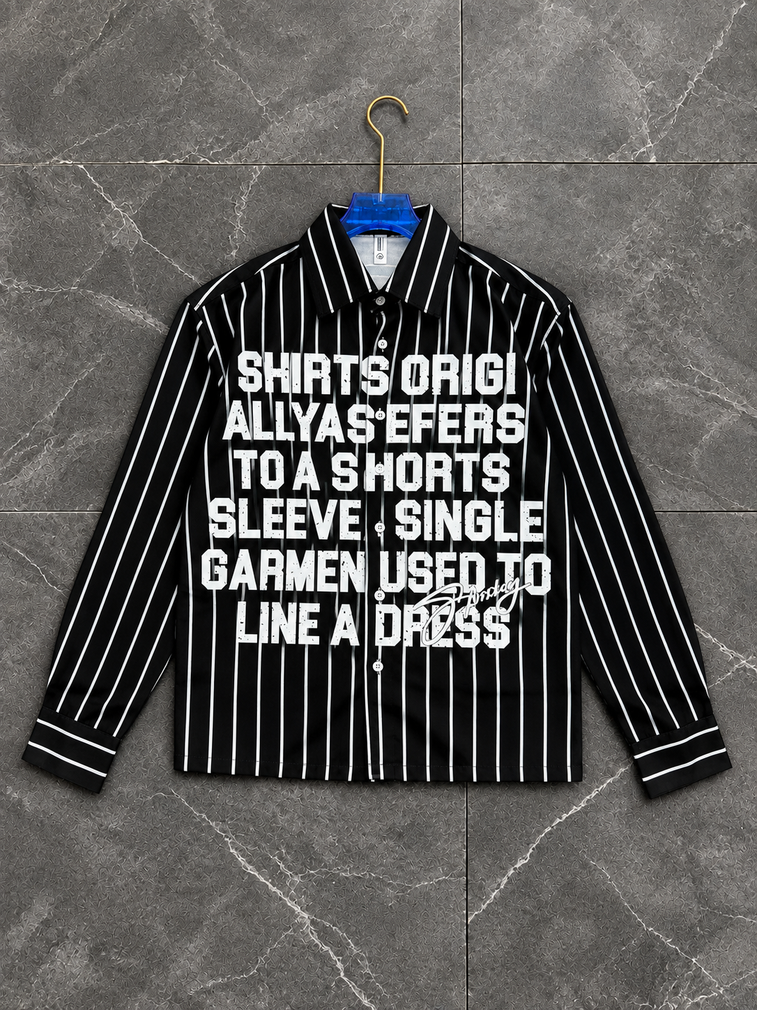Men’s Premium Boxy Fit Striped Graphic Shirt | Oversized Full Sleeve Casual Streetwear Shirt