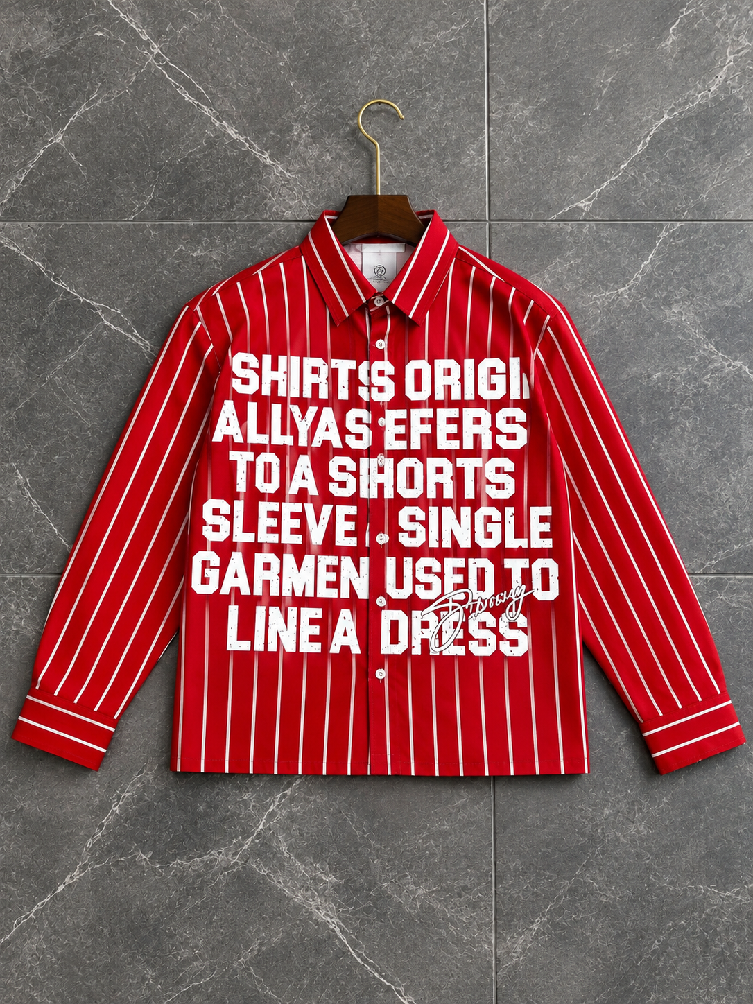Men’s Premium Boxy Fit Striped Graphic Shirt | Oversized Full Sleeve Casual Streetwear Shirt
