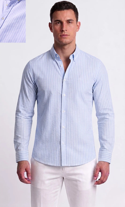 Striped Oxford Shirt – Italian Fit | Premium Cotton Comfort