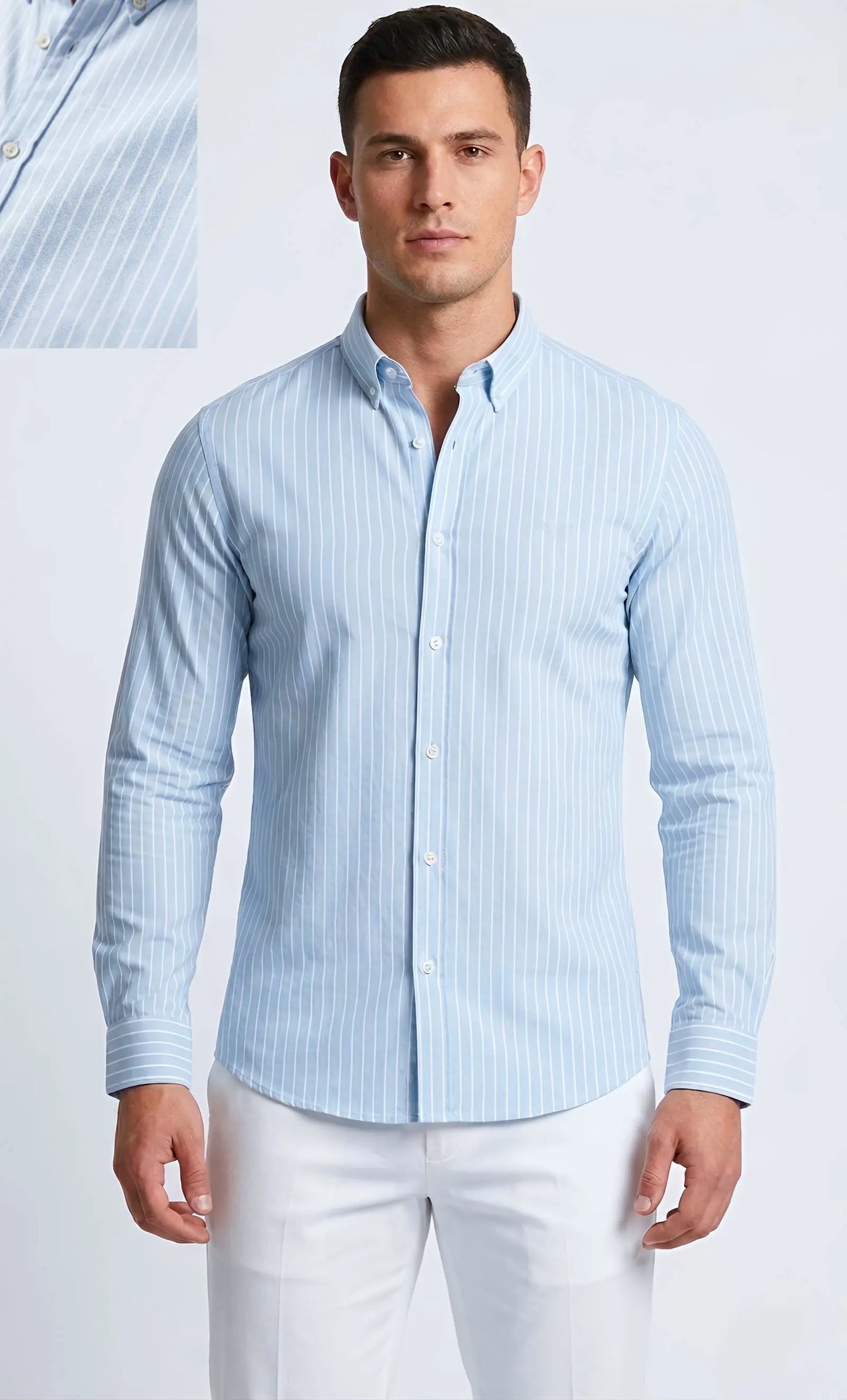 Striped Oxford Shirt – Italian Fit | Premium Cotton Comfort