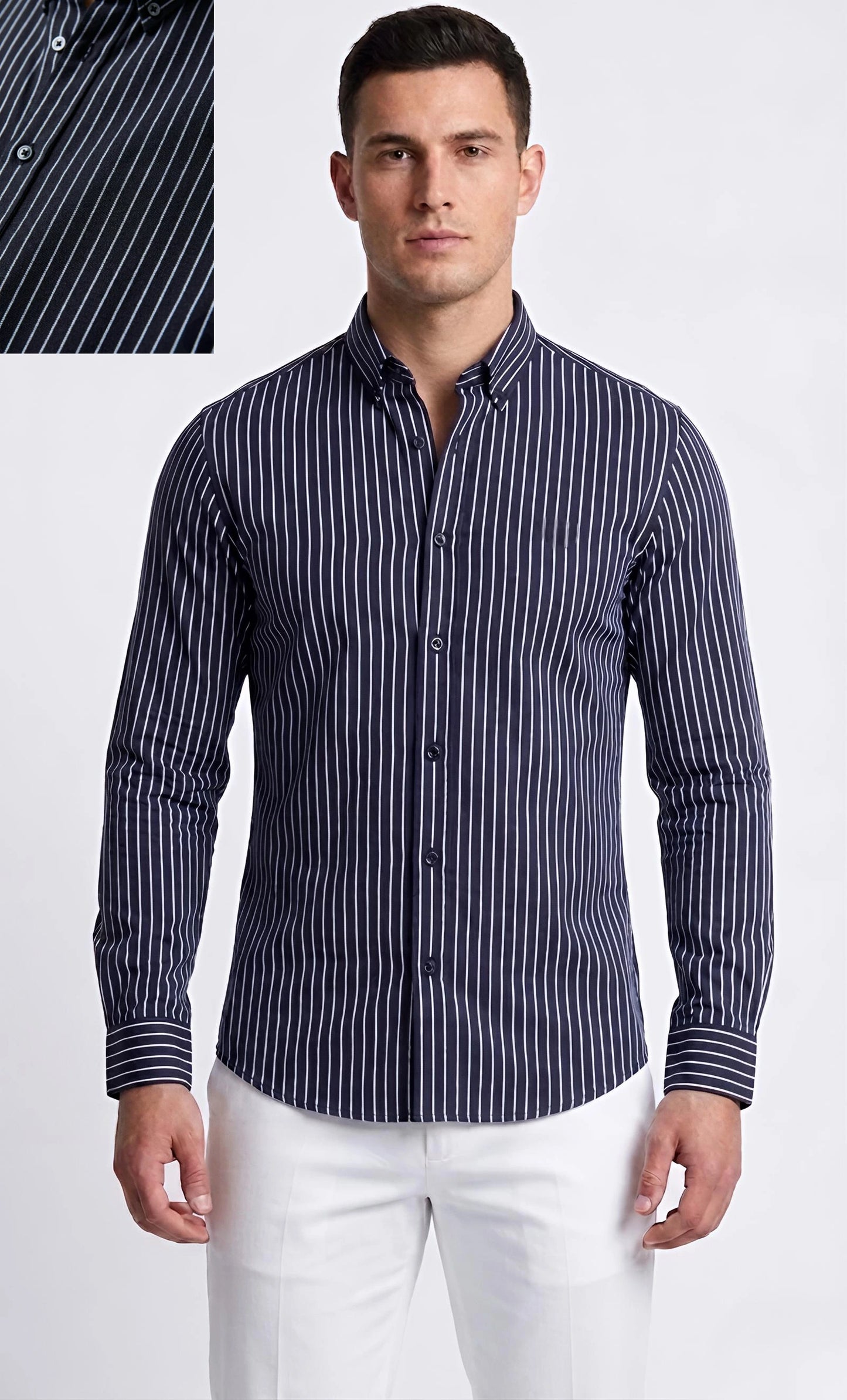 Striped Oxford Shirt – Italian Fit | Premium Cotton Comfort