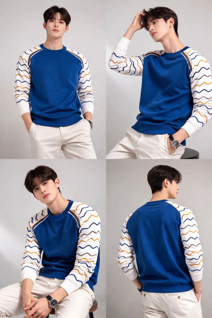 Multicolor Regular Fit Full Sleeve T-Shirt