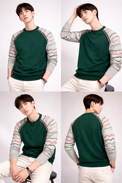 Multicolor Regular Fit Full Sleeve T-Shirt