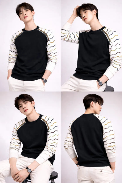 Multicolor Regular Fit Full Sleeve T-Shirt
